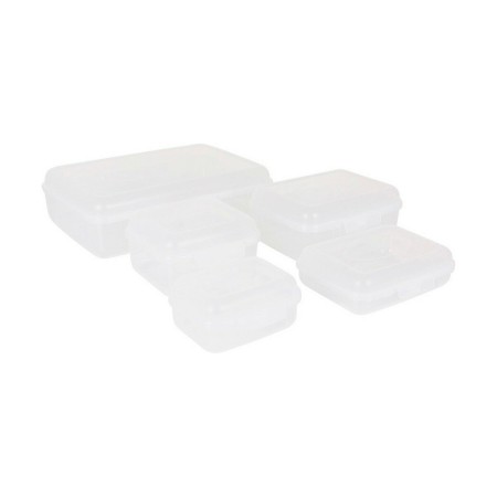 Set de 5 Fiambreras Tontarelli Fill box Rectangular Blanco 5 Piezas (29,5 x 20,2 x 8,6 cm)