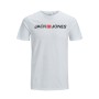 T-shirt à manches courtes homme JJECORP LOGO TEE SS O-NECK NOSS Jack & Jones 12137126 Blanc