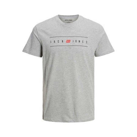 T-shirt à manches courtes homme JJFLAG CREW NECKLAG TEE SS Jack & Jones 12221011 Gris