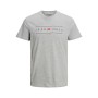 T-shirt à manches courtes homme JJFLAG CREW NECKLAG TEE SS Jack & Jones 12221011 Gris