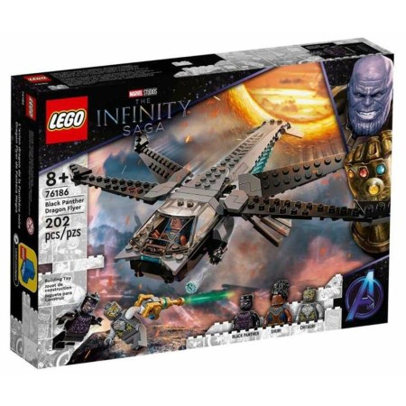 Playset Lego Dragon Flyer Black Panther 76186