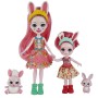 Muñecas Enchantimals Bree Bunny & Twist | Bedelia Bunny & Tappy 4 Piezas