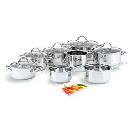 Batería de Cocina Quid Ottawa Acero Inoxidable (8 pcs)