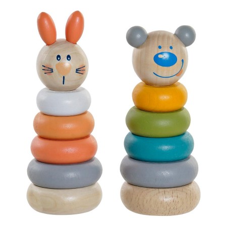 Juego de Madera DKD Home Decor Animales (2 pcs)