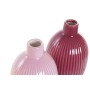 Vase DKD Home Decor Rose Porcelaine Shabby Chic Corail Terre cuite (3 pcs) (10.5 x 10.5 x 18.2 cm)