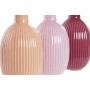 Vase DKD Home Decor Rose Porcelaine Shabby Chic Corail Terre cuite (3 pcs) (10.5 x 10.5 x 18.2 cm)