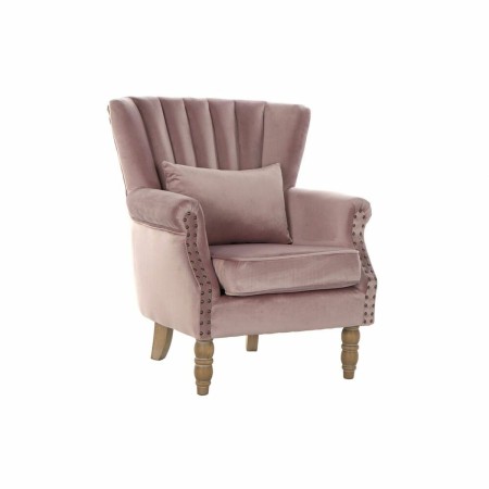 Fauteuil DKD Home Decor Rose Bois d'hévéa (73 x 70 x 87 cm)