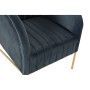 Sillón DKD Home Decor Azul Poliéster Metal Dorado (70 x 75 x 85 cm)