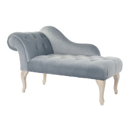 Sofá Chaise Longue DKD Home Decor Azul cielo Poliéster Pino (120 x 55 x 78 cm)