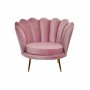 Sillón DKD Home Decor Rosa Dorado Metal Poliéster (76 x 72 x 79 cm)