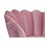 Fauteuil DKD Home Decor Rose Doré Métal Polyester (76 x 72 x 79 cm)