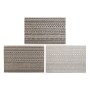 Salvamantel DKD Home Decor Individual Blanco Negro Gris Poliéster Lino (3 pcs) (45 x 30 x 0.5 cm)