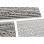 Dessous de plat DKD Home Decor Individuel Blanc Noir Gris Polyester Lin (3 pcs) (45 x 30 x 0.5 cm)