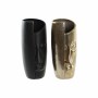 Vase DKD Home Decor Doré Visage Champagne Noir Aluminium Moderne (14 x 14 x 31 cm) (2 Unités)