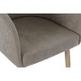 Butaca DKD Home Decor Beige Metal Poliéster Marrón claro (54 x 63,5 x 80 cm)