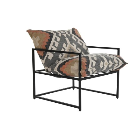 Sillón DKD Home Decor Negro Metal Multicolor (70 x 75 x 85 cm)