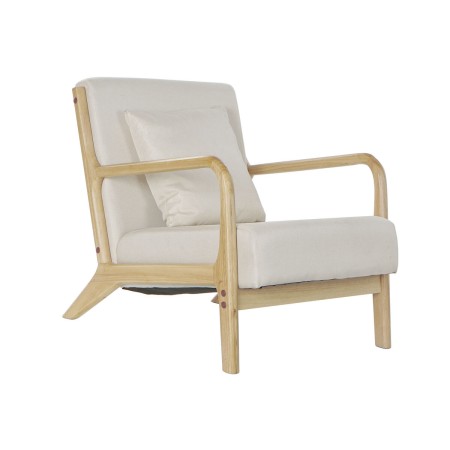 Fauteuil DKD Home Decor Beige Polyester Bois MDF (65 x 77 x 73 cm)