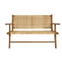 Banco DKD Home Decor Natural Teca Marrón Aluminio Ratán (120 x 76 x 68 cm)