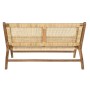 Banco DKD Home Decor Natural Teca Marrón Aluminio Ratán (120 x 76 x 68 cm)