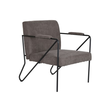 Sillón DKD Home Decor Gris Metal Poliéster (64 x 69,5 x 76 cm)