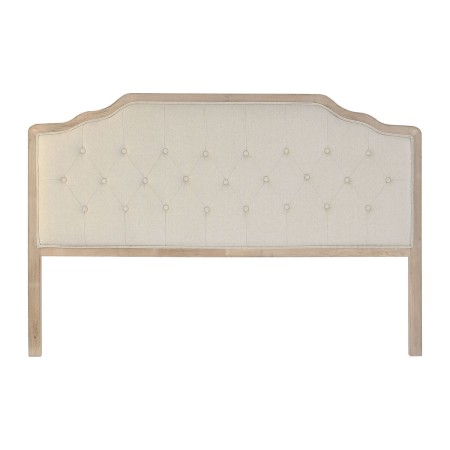 Cabecero de Cama DKD Home Decor Beige Poliéster Roble (180 x 10 x 120 cm)