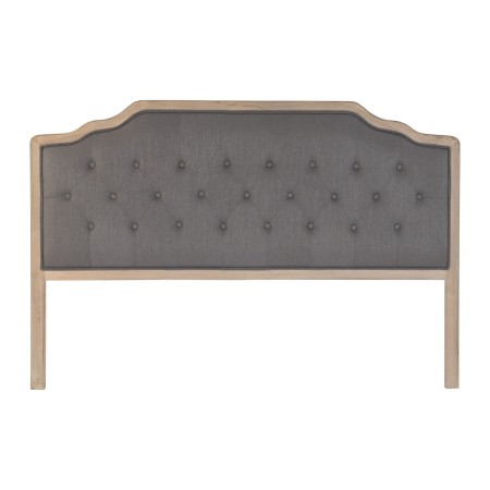 Cabecero de Cama DKD Home Decor Poliéster Gris oscuro Roble (180 x 10 x 120 cm)