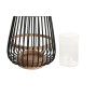 Bougeoir DKD Home Decor Verre Bambou (19 x 19 x 22 cm)