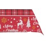 Service de linge de table DKD Home Decor Noël Rouge Polyester Coton Blanc (150 x 250 x 0,2 cm)