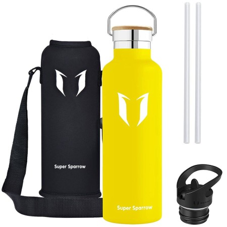 Bouteille d'eau Super Sparrow Stainless Steel Jaune 750 ml (Reconditionné D)