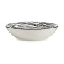 Plato Hondo Rayas Porcelana Negro Blanco (20 x 4,7 x 20 cm)