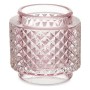 Bougeoir Rose verre (9 x 8,8 x 9 cm)