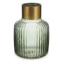 Vase Rayures Doré Vert verre (14,5 x 22 x 14,5 cm)
