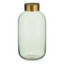 Vase Lisse Doré Vert verre (14,5 x 29,5 x 14,5 cm)
