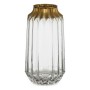 Vase Doré Transparent verre (13 x 23,5 x 13 cm)