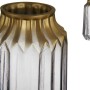 Jarrón Dorado Gris Vidrio (13 x 23,5 x 13 cm)