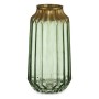 Vase Doré Vert verre (13 x 23,5 x 13 cm)
