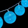 Guirlande de boules LED 2 m Ø 4 cm Turquoise