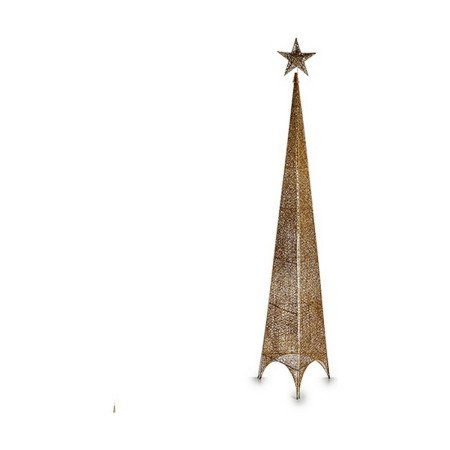 Sapin de Noël Tour Doré Métal Plastique (Ø 39 x 186 cm)
