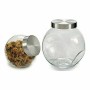 Boîte 1,5 L Argenté Transparent Acier verre (11,3 x 16 x 15,8 cm) (6 Unités)