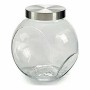 Boîte 1,5 L Argenté Transparent Acier verre (11,3 x 16 x 15,8 cm) (6 Unités)