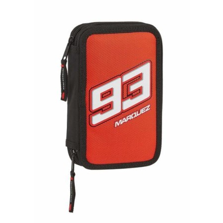 Plumier Doble Marc Marquez Negro Rojo (28 piezas)