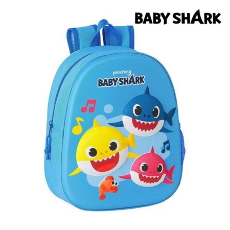 Sac à dos enfant 3D Baby Shark Bleu clair