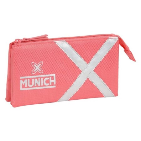 Trousse d'écolier Munich Corail (22 x 12 x 3 cm)