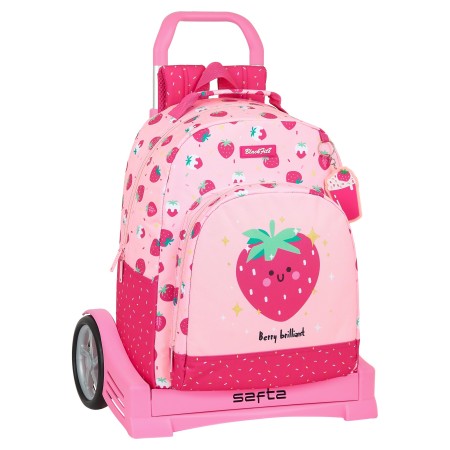 Mochila Escolar con Ruedas BlackFit8 Berry Brilliant Rosa