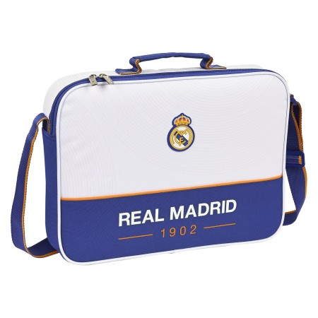 Cartera Escolar Real Madrid C.F. Azul Blanco (38 x 28 x 6 cm)