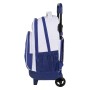 Mochila Escolar con Ruedas Real Madrid C.F. Azul Blanco