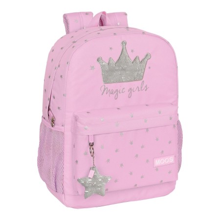 Mochila para Portátil Moos Magic girls Rosa (32 x 43 x 14 cm)