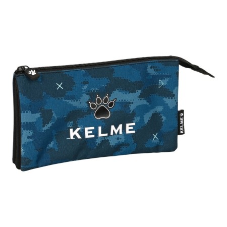 Estuche Escolar Kelme Break Negro Azul marino (22 x 12 x 3 cm)