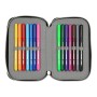 Plumier Doble Nerf Neon Negro Lima (12.5 x 19.5 x 4 cm) (28 piezas)