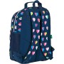 Cartable Benetton Corazones Multicouleur Blue marine (32 x 42 x 15 cm)
